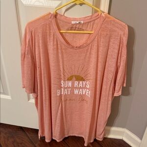 Maurices Soft orange/pink Tee